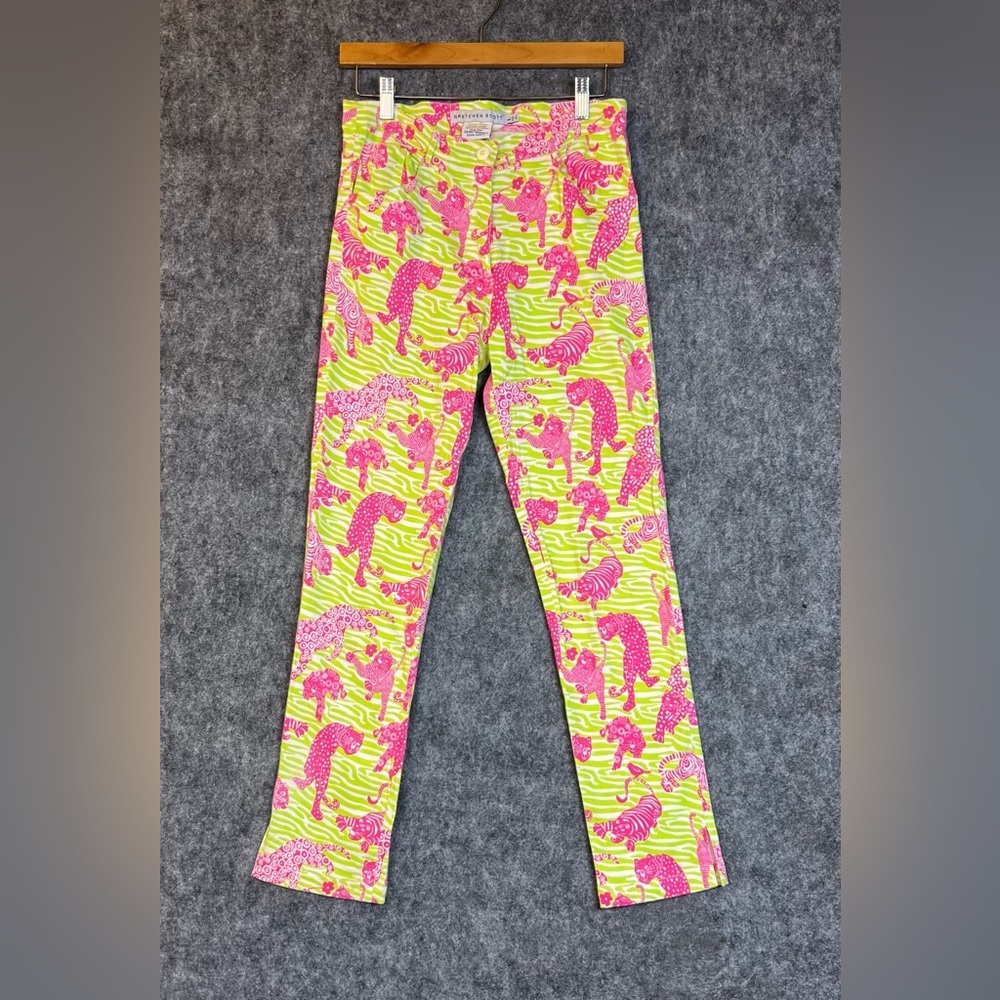 Gretchen Scott Designs Pink and Green Patterned Pants Size L